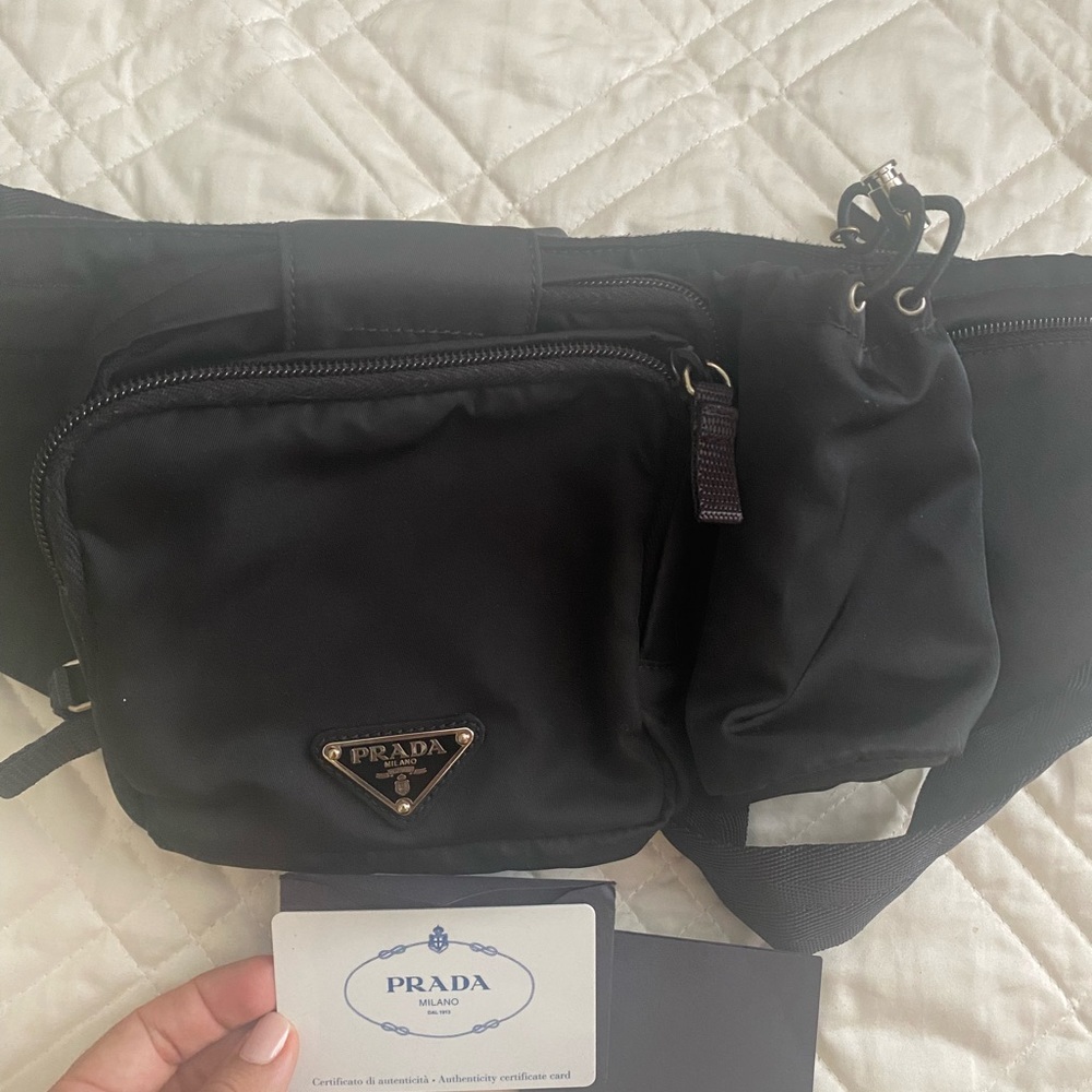 Prada Re-Nylon and saffiano leather belt bag